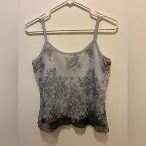 Cute Grey floral camisole top